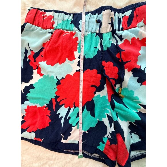 Kaari Blue Red White Aqua Shorts Size Small stretch Waist - Picture 3 of 5